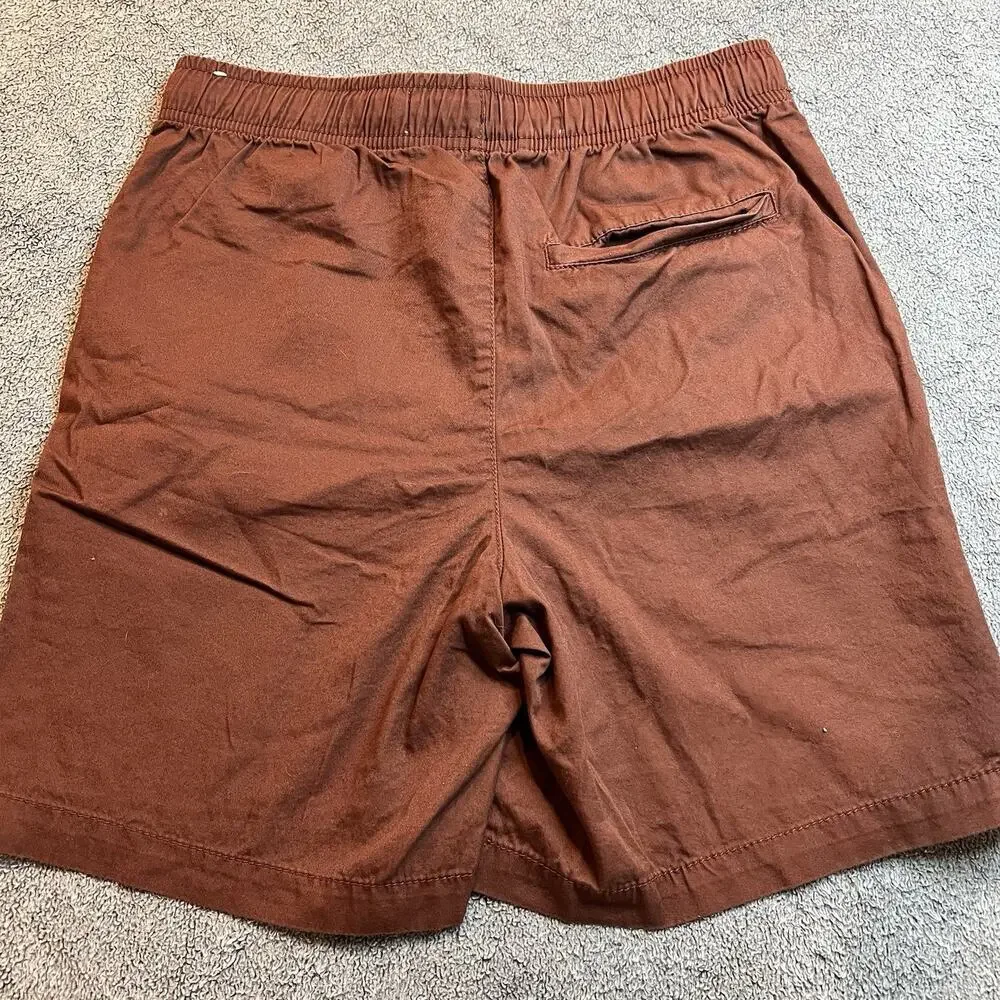 Old Navy Boys Dock Shorts XL 14-16 Rust Brown Cotton Chino Drawstring Waist B429
